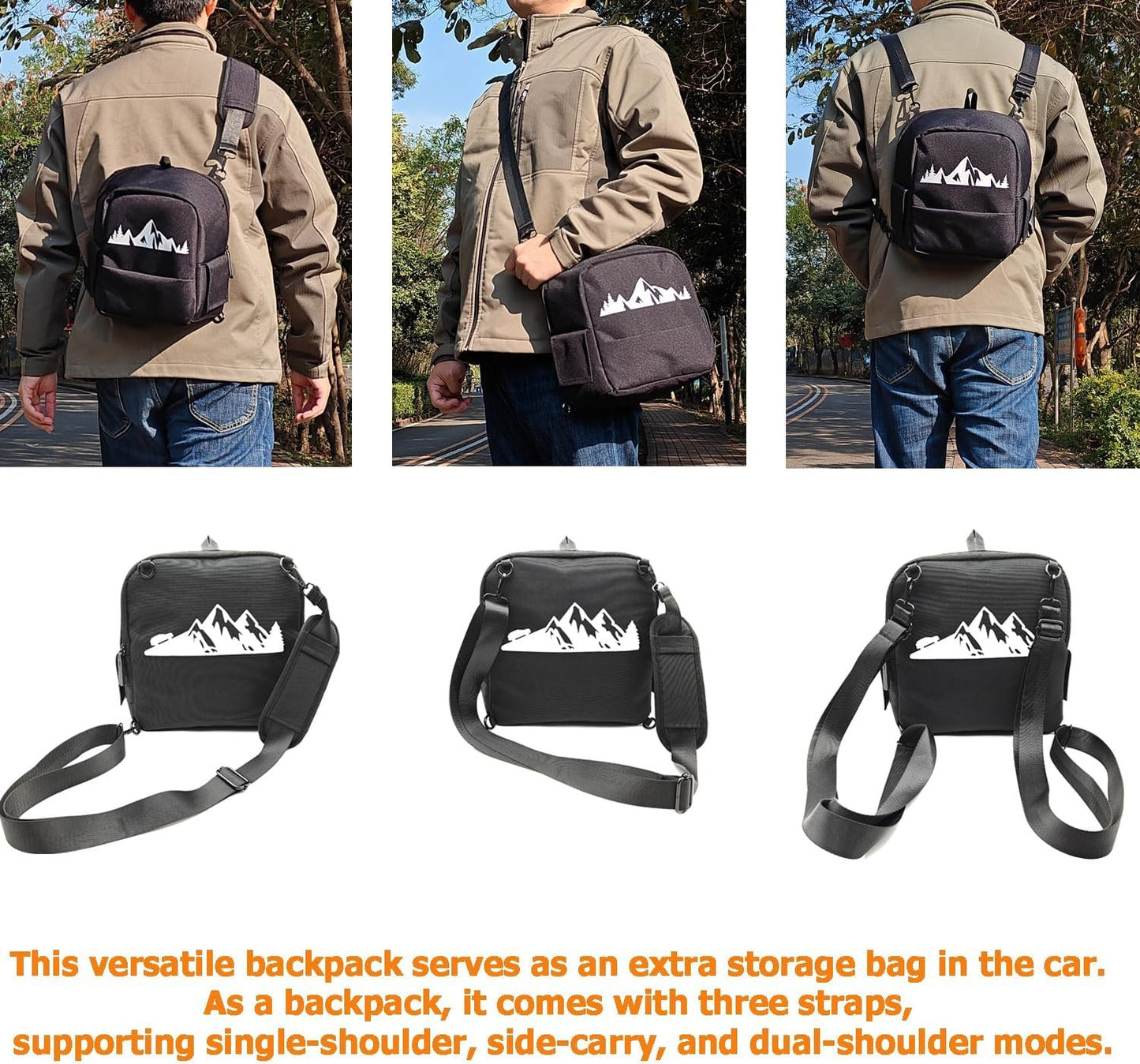 TulinTulin Trunk Upgrade, Trunk Organizer Pocket Multifunction Backpack, Trunk Cubby Storage bag，Cargo side pocket For Toyota Rav4 2025 2024 2023 2022 2021 2020 2019 Black, 1 pc