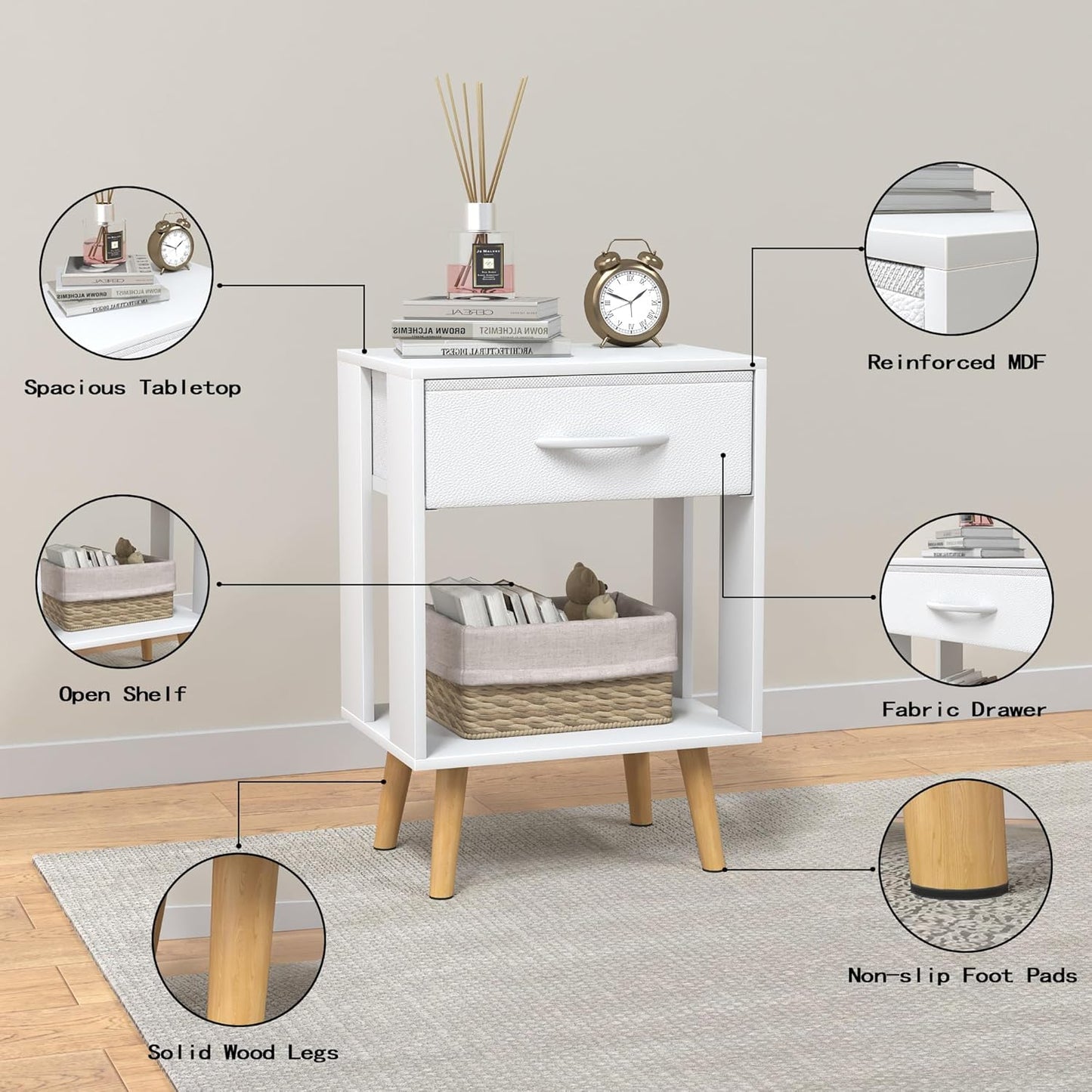 OYRREU Bedside Table Bedside Table Bedside Table Bedside Table Bedside Table Bedroom Bedside Table Small Set of 2 Bedside Table Furniture with Drawers