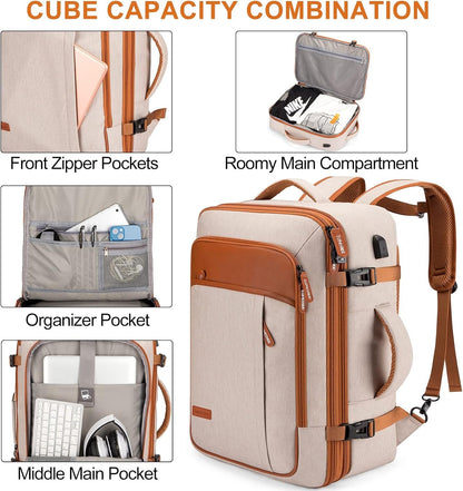 Lumesner Carry on Backpack, Extra Large 40L Flight Approved Travel Backpack for Men & Women