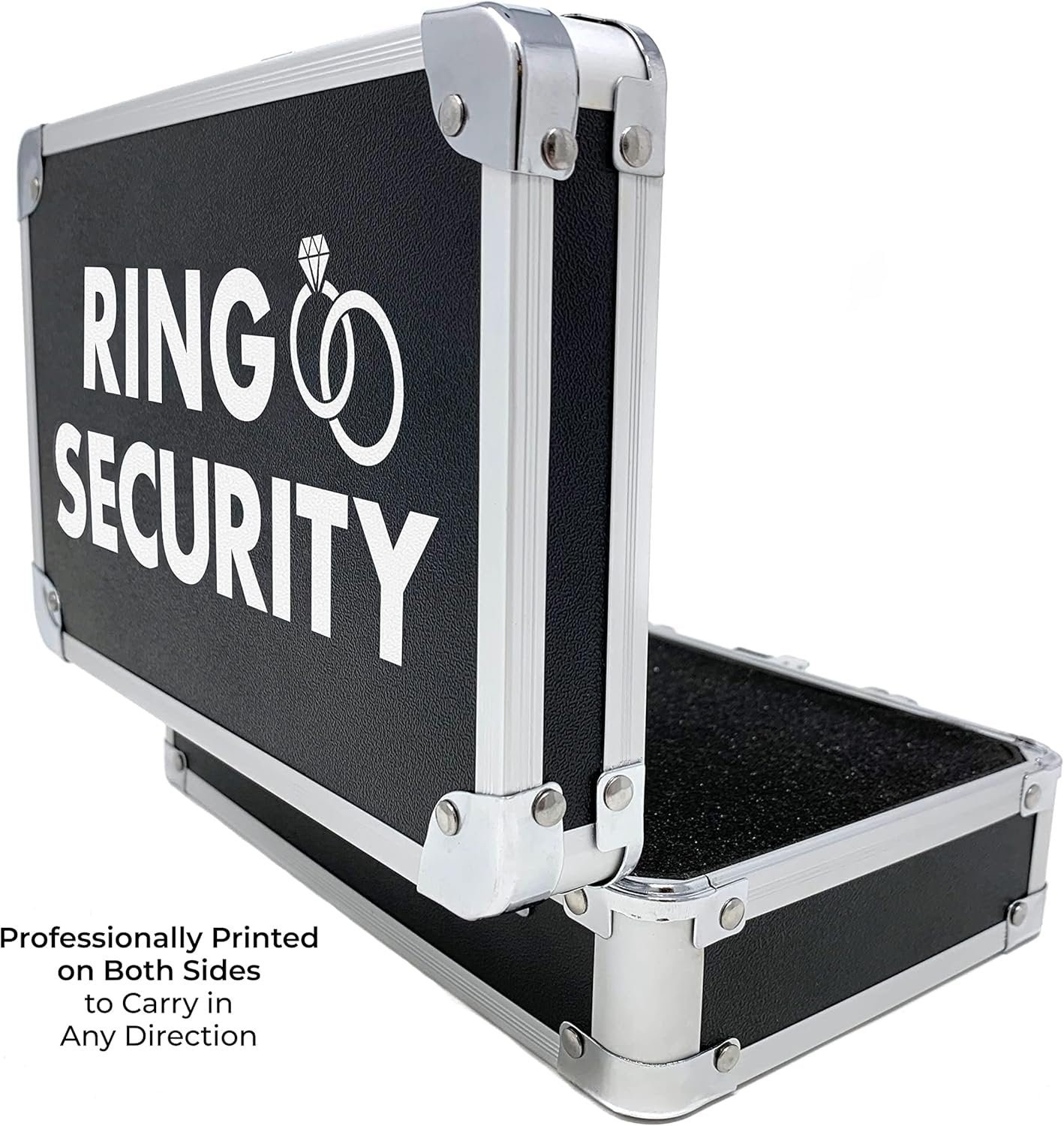 THE RING LEGEND Ring Security Ring Bearer Briefcase with Padded Slits to Hold Rings - Ring Bearer Gifts - Wedding Ring Security Case for Kids - Special Agent Ring Bearer Box Boys Security