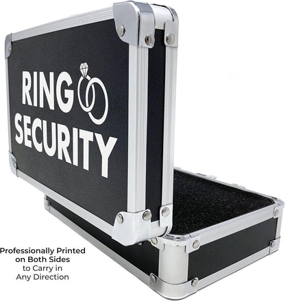 THE RING LEGEND Ring Security Ring Bearer Briefcase with Padded Slits to Hold Rings - Ring Bearer Gifts - Wedding Ring Security Case for Kids - Special Agent Ring Bearer Box Boys Security