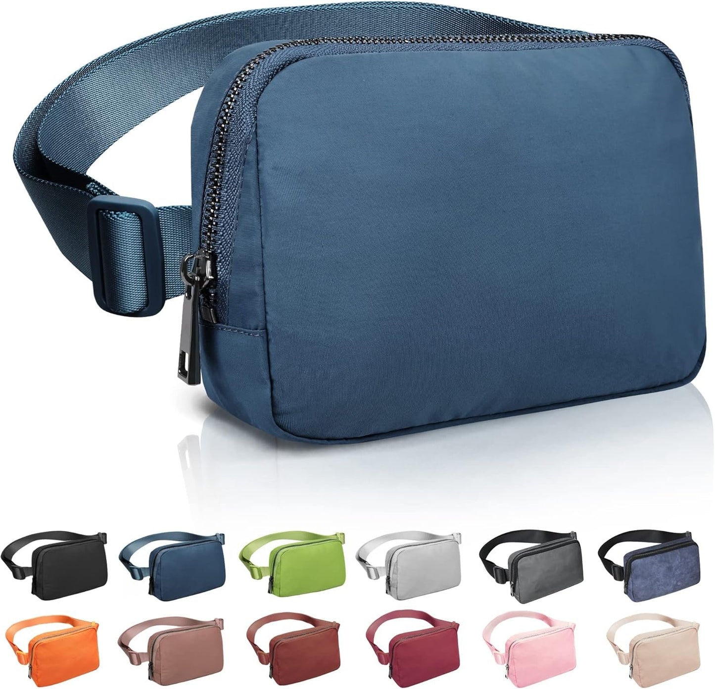 ZOMAKE Fanny Pack, Slim Belt Bag Water Resistant Waist for Travel Hiking Running Cycling Outdoor Sports