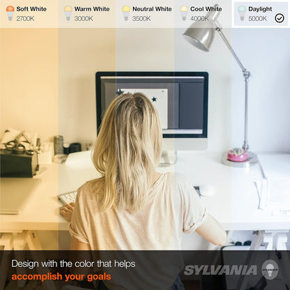 Sylvania Home Lighting 74766 60W Equivalent, LED Bulb, A19 Lamp, Efficient 8.5W, Bright White 5000K, 24 Pack, Piece