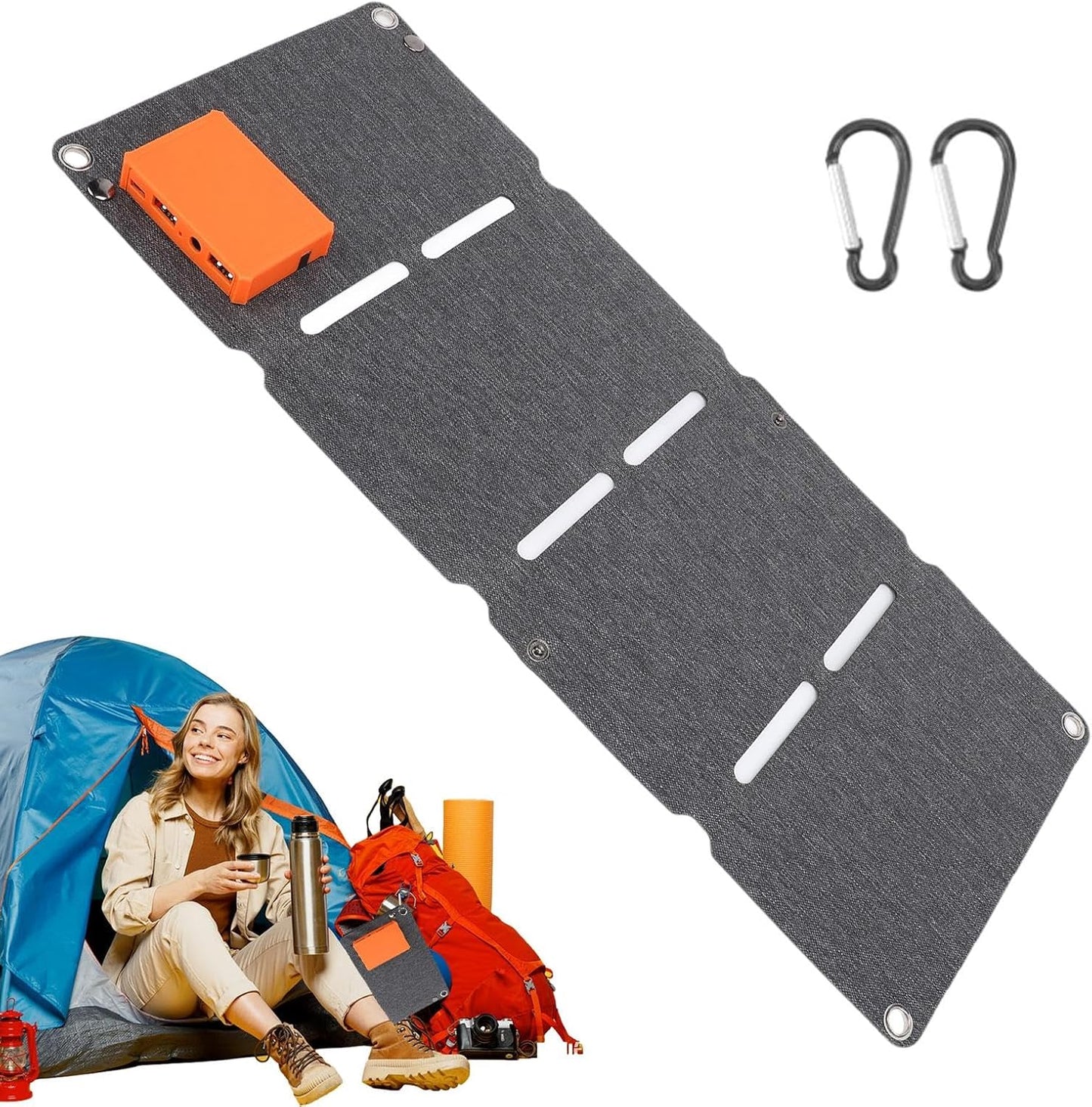 Solar Charging Bag,Solar Power Charging Bag Phone Charger - Camping Solar Charger, Charging Panel Power Bank, Folding Bag Monocrystalline Solar Panel Waterproof