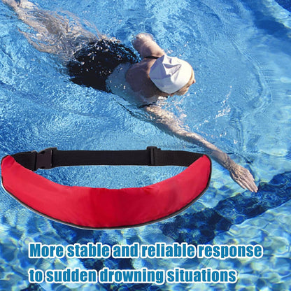 Manual Inflatable Belt Pack, Adjustable Belt Pack, Lightweight Survival Aid, Floating Device, Marine Rescue Tool, Portable Safety Equipment for Water Sports, 300x110x180mm