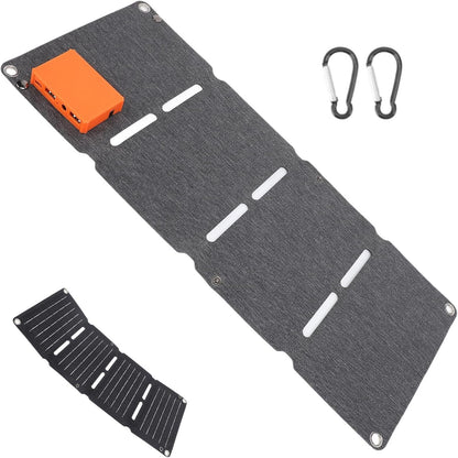 Hiking Solar Charger Bag | Solar Power Phone Charger - Camping Solar Charger Portable, Charging Panel Waterproof Folding Bag for Automobile/Marine Charging