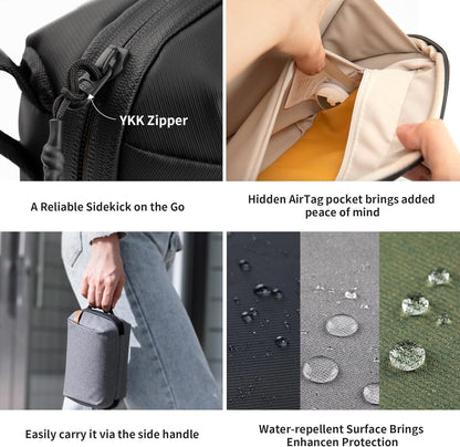 PGYTECH Mini Tech Accessories Pouch Waterproof Small Electronics Organizer Bag Tech Organizer Pouch for Cables, Phone Batteries, Photography SD Card