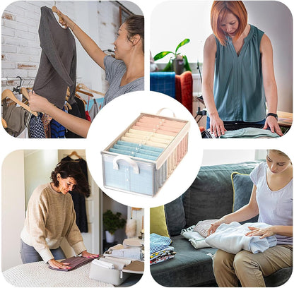 Rissunkv Blanket Organizer - Decorative Closet Organizers,Transparent Space-Saving Multi-Functional Stackable Container Box for Laundry Travel Packing Bedroom Closet Organization Clothing Moving House