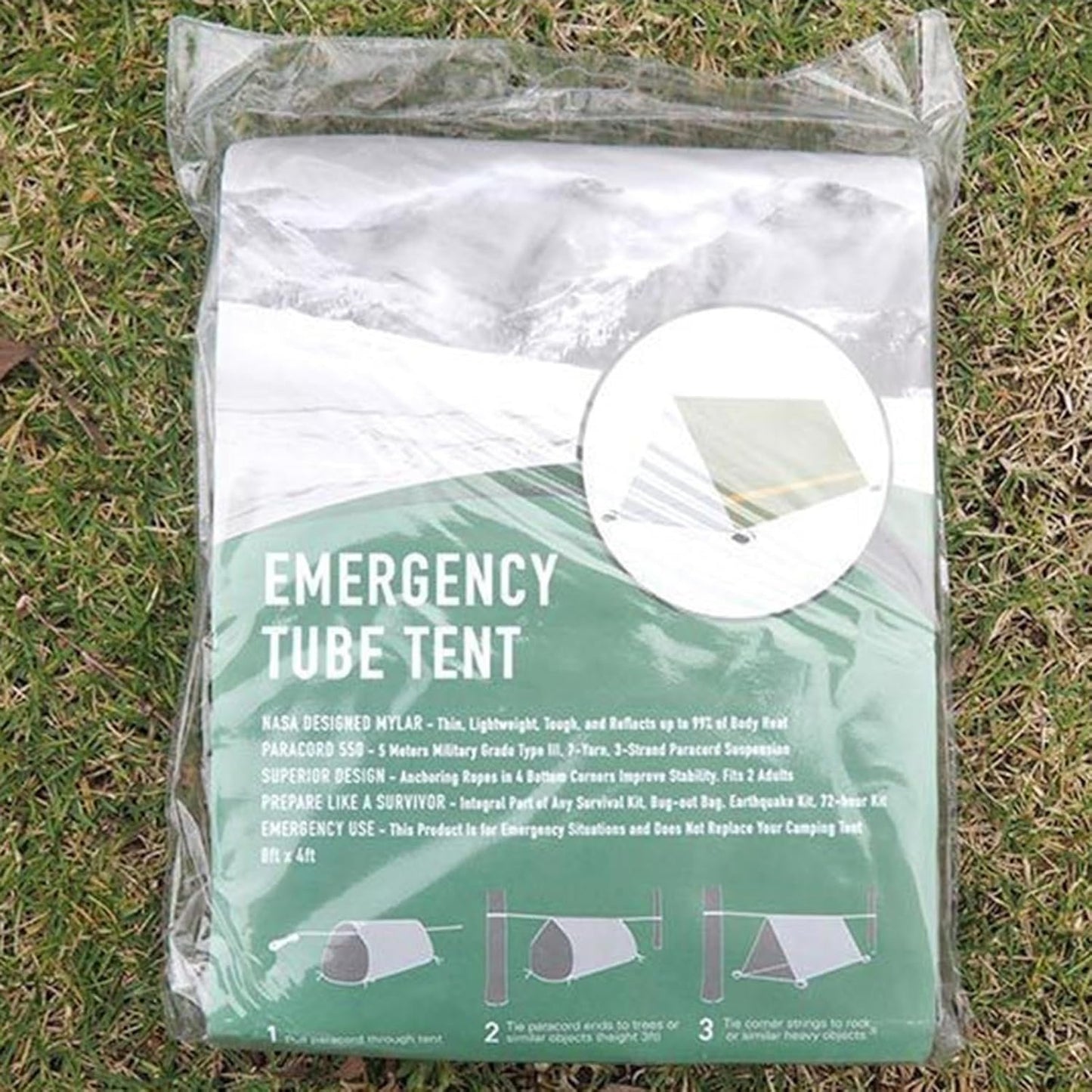 Wilitto Emergency Tent Portable Thermal Blanket Lifesaving Camping Equipment for Emergency Situations Portable Emergency Shelter Green A