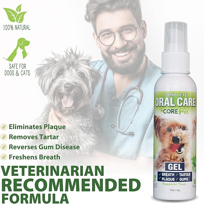 Complete Oral Care from The Founders of PetzLife - 4 oz (Peppermint Gel)