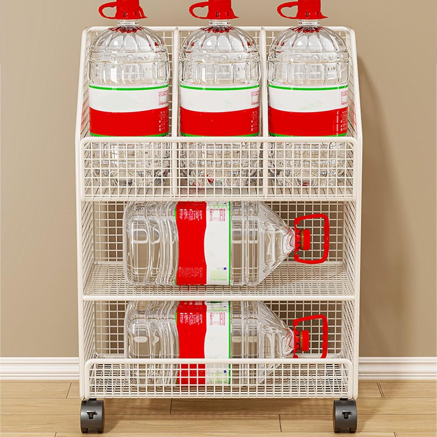 Duyeuau Mobile Storage Box with Wheels for Easy Movement and Multi-Layer Design to Maximize Space in Bedroom or Living Room