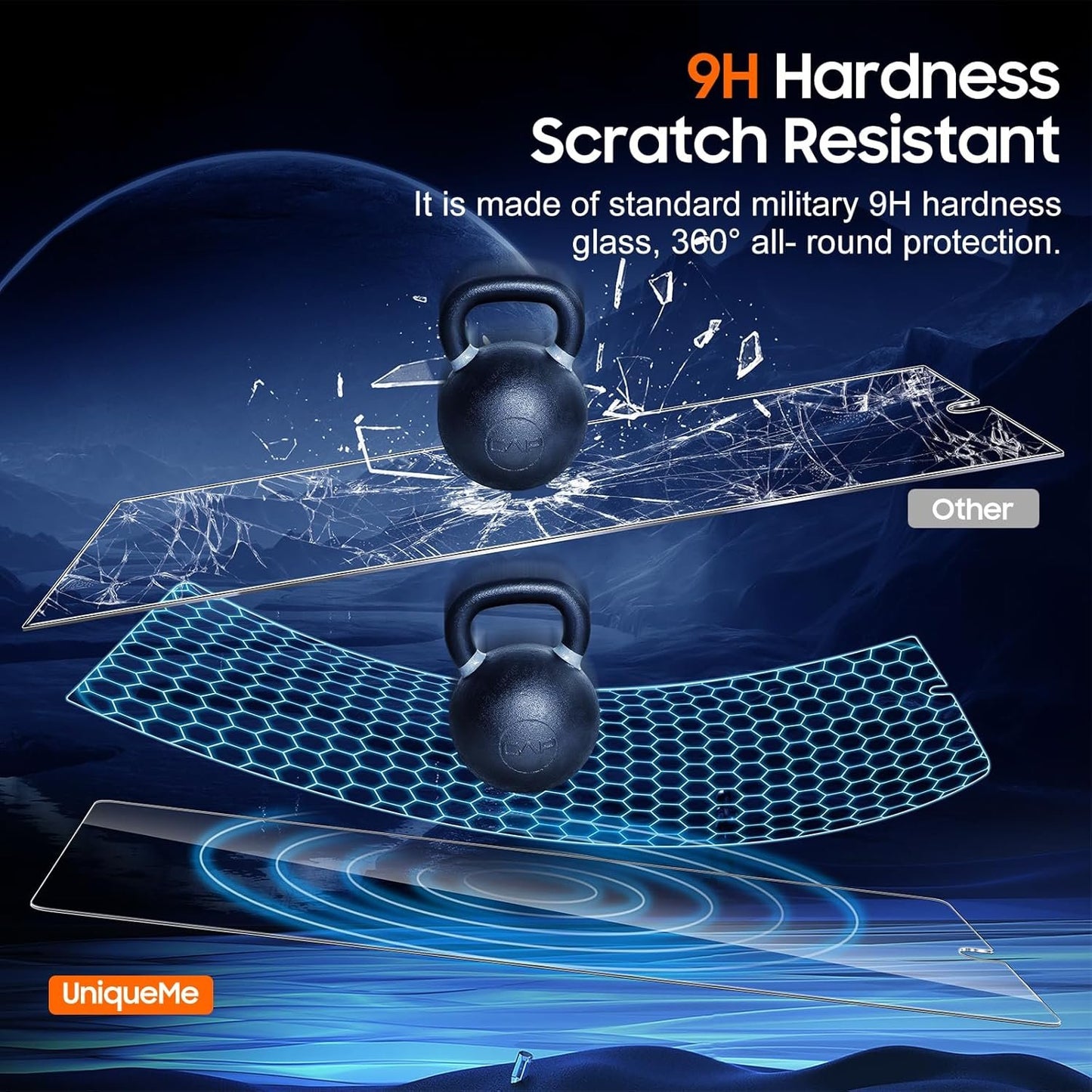 [3 Pack] UniqueMe Screen Protector Compatible for Samsung Galaxy S25 Ultra Tempered Glass HD Clear Screen Protector with Easy Installation Frame, 9H Hardness Anti Scratch Bubble Free