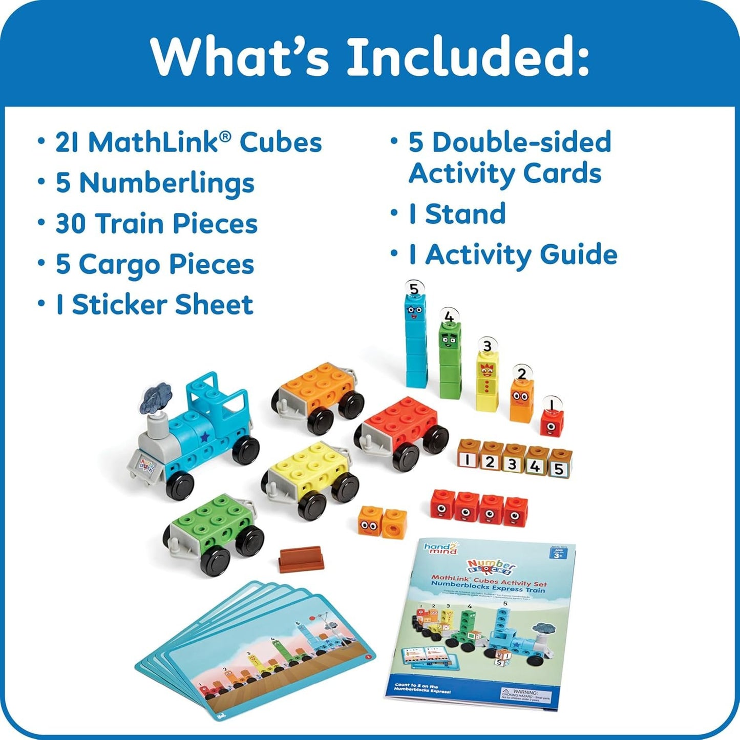hand2mind Numberblocks Express Train MathLink Cubes Activity Set