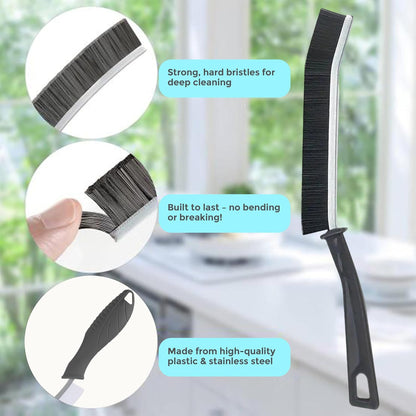 WEARPEER Hard Bristle Crevice Cleaning Brush – Multifunctional Gap Scrub Brush for Grout, Tile, Bathroom, Kitchen, Toilet, Windows, and Vehicles – Small Cleaning Tool for Deep Cleaning