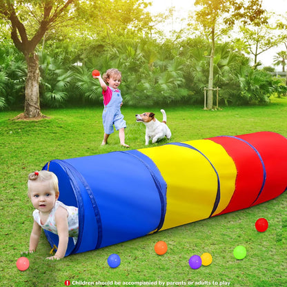 Kids Play Tunnel for Toddler 1-3, Pop Up Baby Tunnel Crawling Toys for Infant Children or Dog, 6 Foot Indoor Outdoor Toddler Toys for 1 2 3 Year Old Girl Boy Birthday Gift