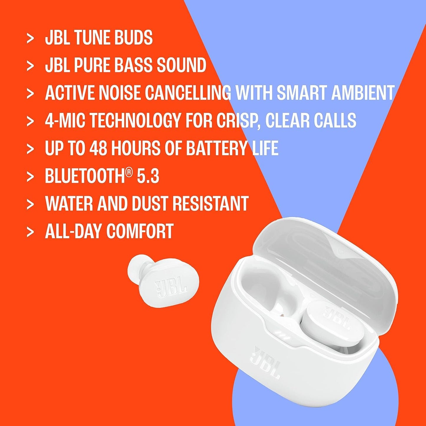 JBL Tune Buds - True Wireless Noise Cancelling Earbuds (Black)