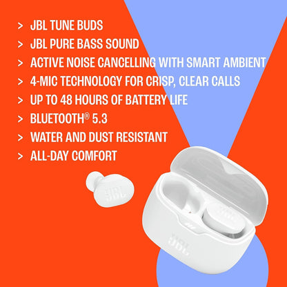 JBL Tune Buds - True Wireless Noise Cancelling Earbuds (Black)