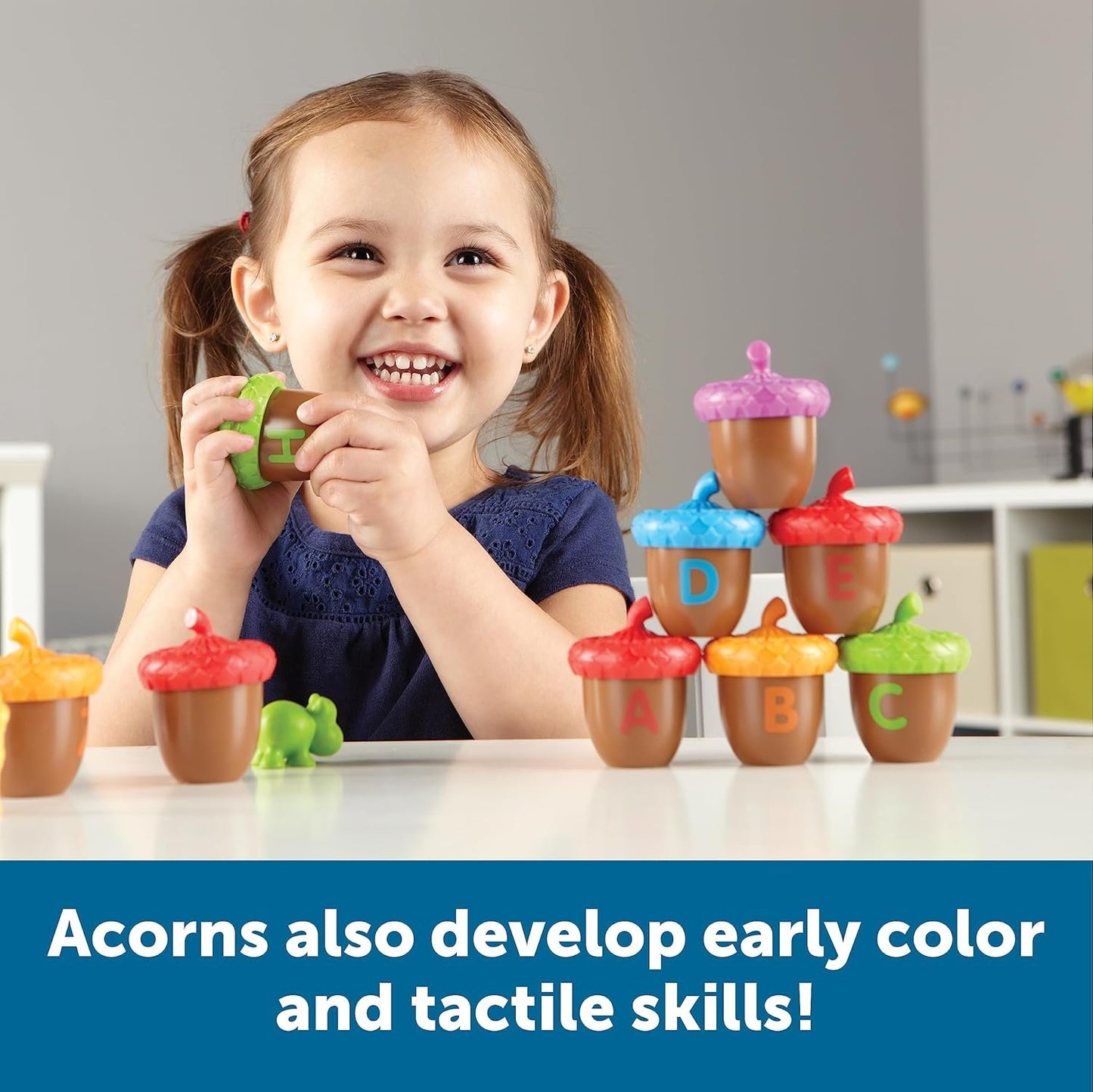 Learning Resources Alphabet Acorns Activity Set -78 Pieces, Ages 3+ Toddler Learning Toys, ABC Toys for Toddlers