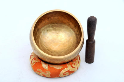 Handmade Singing bowl-Tibetan Singing bowl set-Singing bowl, Mallet and Cushion-Chakra Balance, Meditation and peace-Handmade in nepal