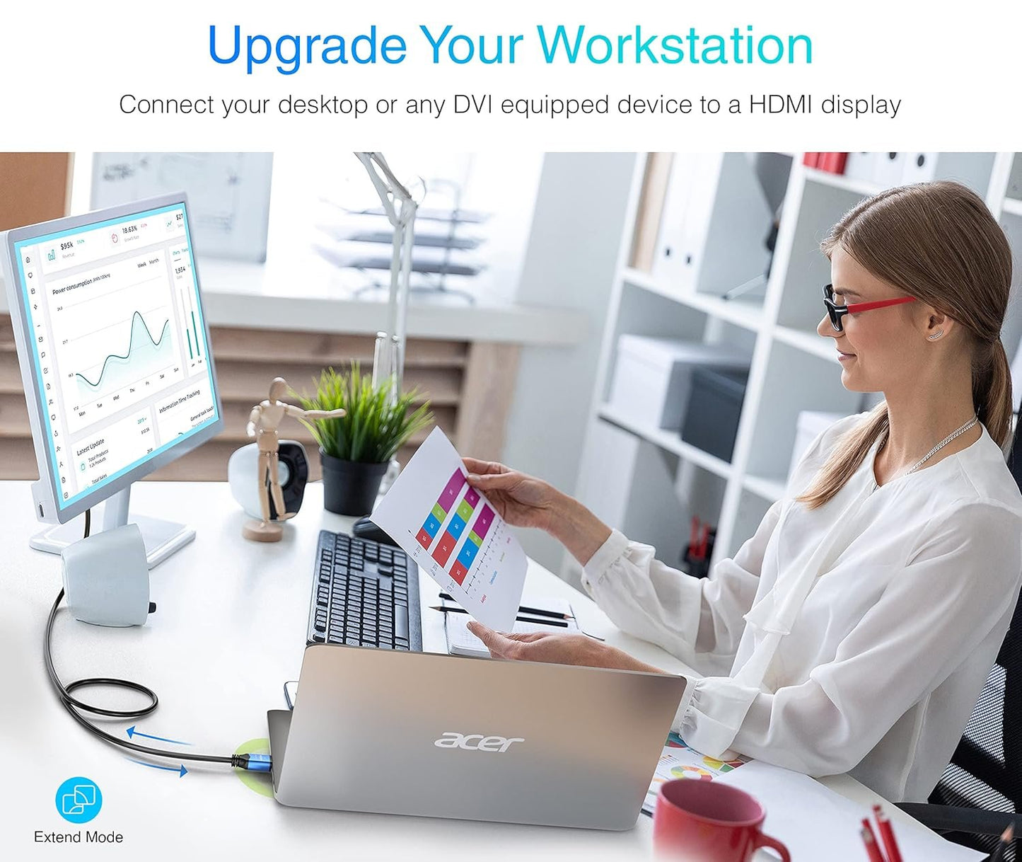 BlueRigger HDMI to DVI Cable (6FT/2M, High-Speed Bi-Directional Adapter Male to Male, DVI-D 24+1, 1080p, Aluminium Shell) - Compatible for Raspberry Pi, Roku, Xbox One,PS5/PS4, Graphics Card