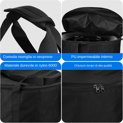 Firebowl Carry Bag, Portable Storage Case, 18.9x18.9in Diameter Fit, Two Way Separation Zipper, Authentic Camping Gear for Outdoor, Fire Bowl, Transport, Travel, Use Solution