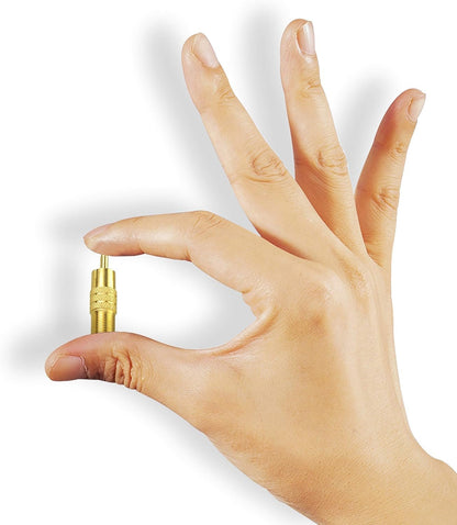 VCE 5-Pack F Type Female to RCA Male Coaxial Cable Audio Adapter Connector,Gold Plated