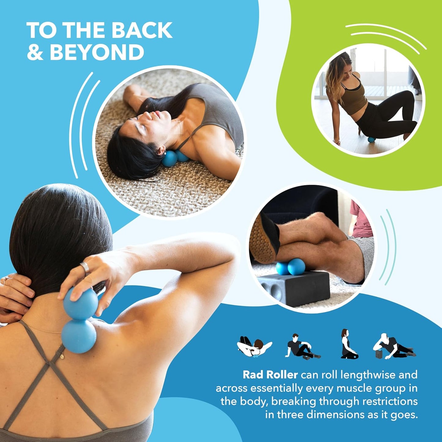 RAD Roller Original I Myofascial Release Tool I Medium Density I Self Massage Mobility and Recovery