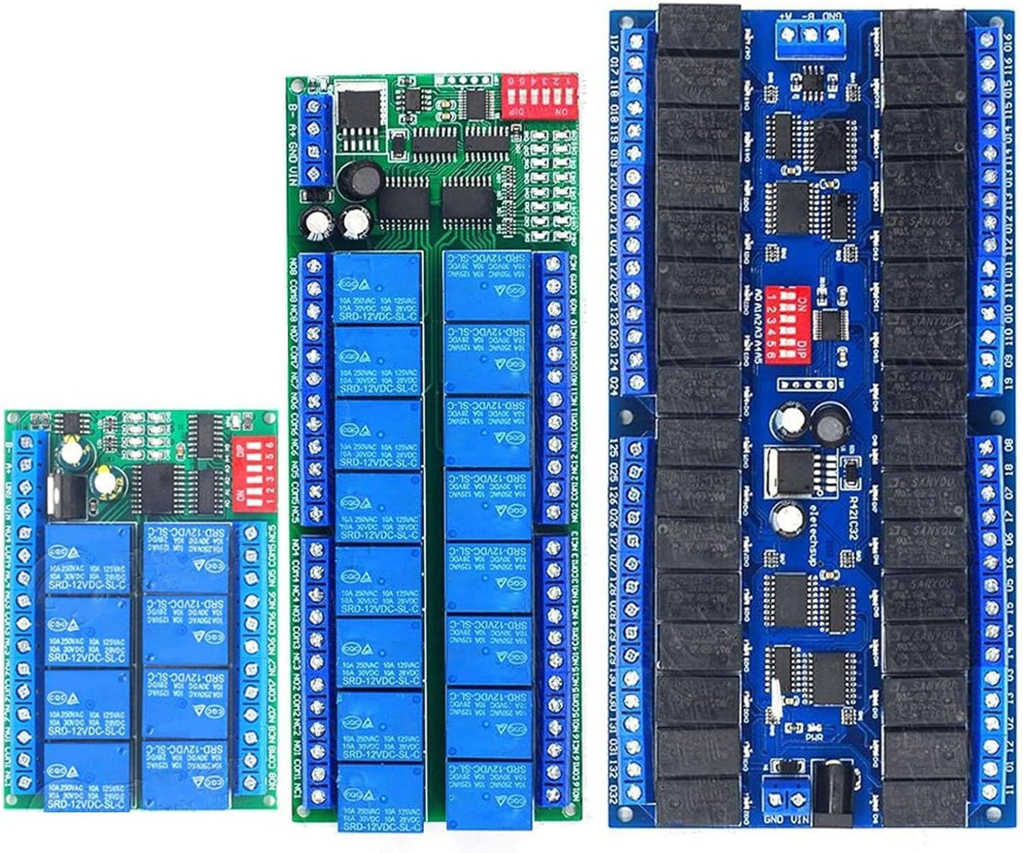 CHENZILIN RS485 Relays Module DC12V 32/16/8 Channel for Automation Home with RTU Control