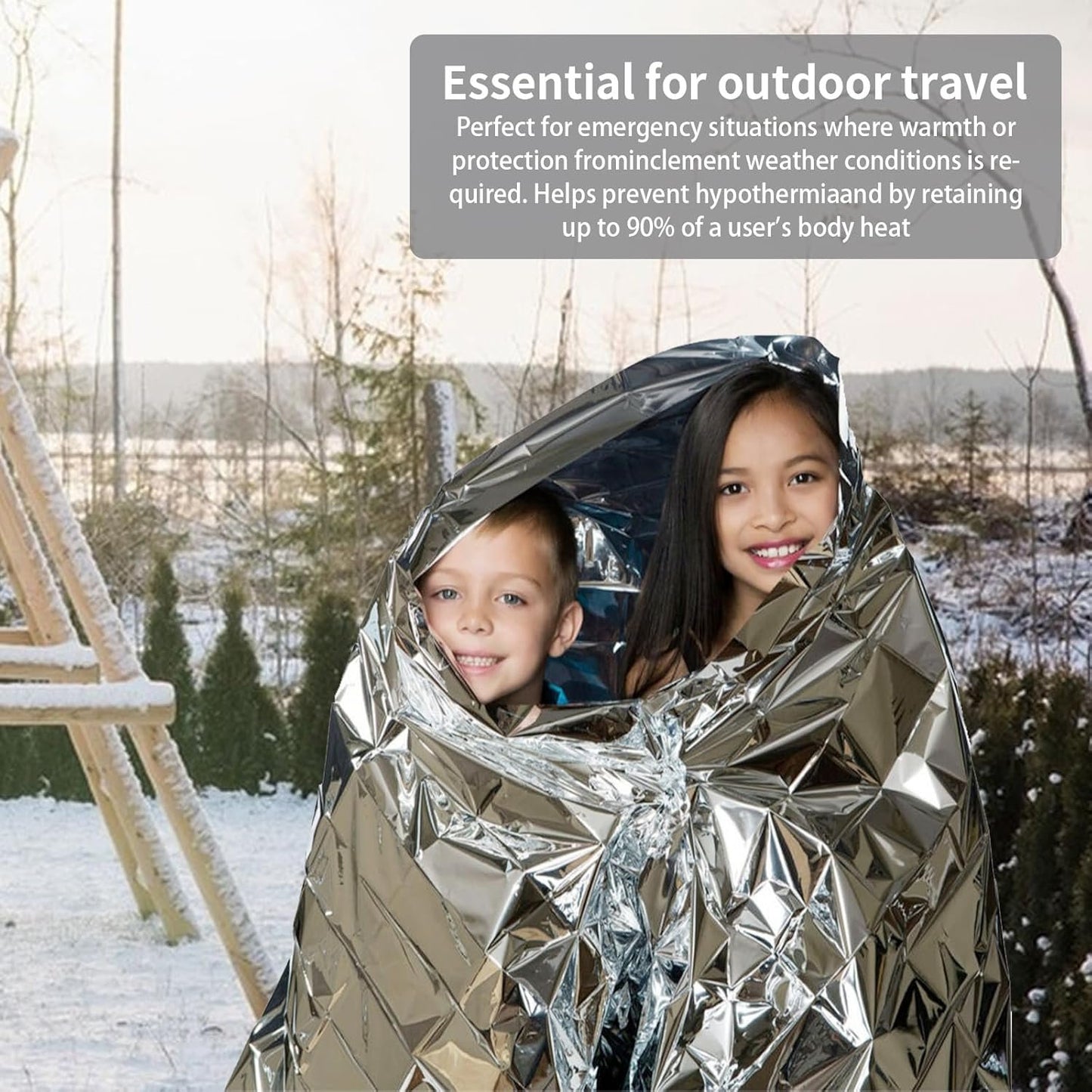 Xugoox 6Pcs Emergency Rescue Blanket Thermal Blanket,210x160cm Outdoor Survival Blanket Emergency Blanket for Hiking, Car, First Aid Kit, Marathon and Shelter