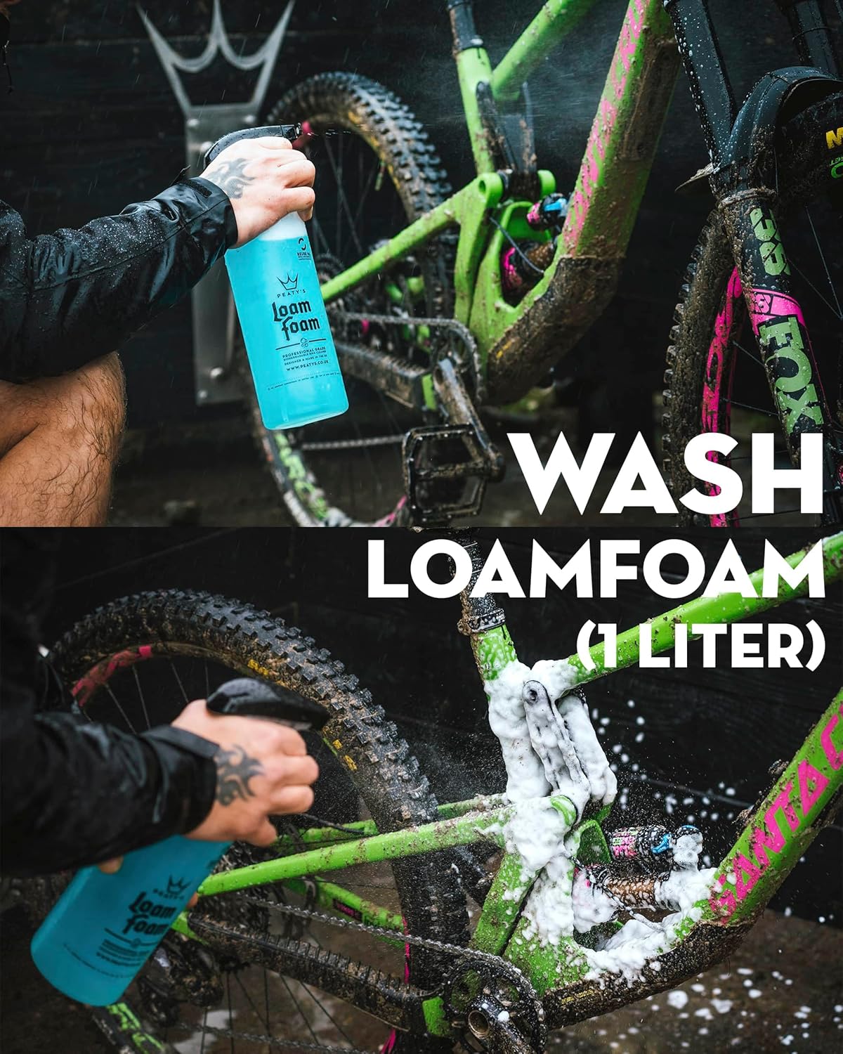 Peaty's Bicycle Cleaning Kit - Wash, Degrease & Lubricate - Essentials For Bike Maintenance & Care - Biodegradable Foaming Cleaner, Drivetrain Degreaser & Chain Lubricant - Carbon MTB Road E-Bike Safe
