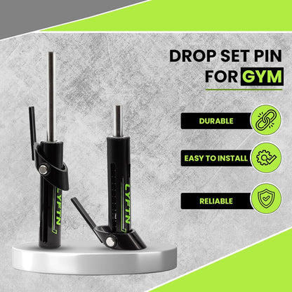 LYFTN Dropset Pin - Premium Drop Set Pins/Weight Stack Pins/Weight Loading Pins are Gym Accessories Used for Strength Training - Suitable for Home Gym Equipment and Commercial Gym Use