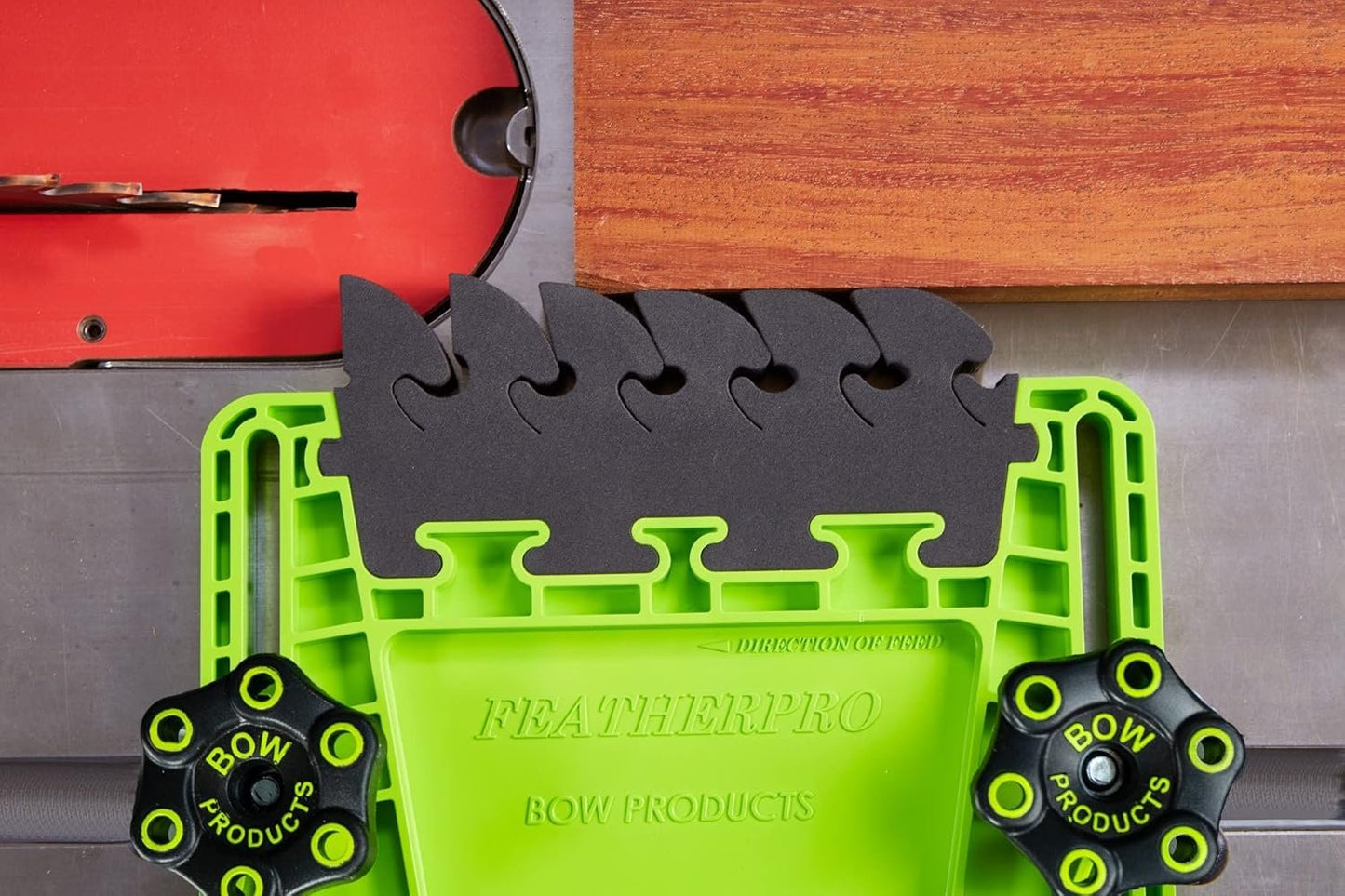 Bow Products FeatherPRO FP1 - Featherboard for Tables Saws, Router Tables and Band Saws - EVA Feathers That Reduce Kickback - Woodworking Tools and Safety Accessories