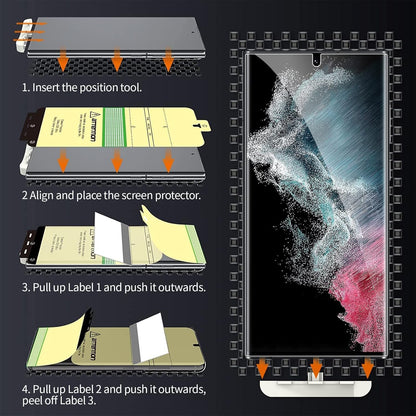 [2 Pack] QUESPLE TPU Privacy Screen Protector for Samsung Galaxy S22 Ultra 6.8-inch, Support Fingerprint Unlock, Anti-Spy, 3D Curved Screen Protector Film [Self-Healing] [Scratch Resistant] [Not Glass]