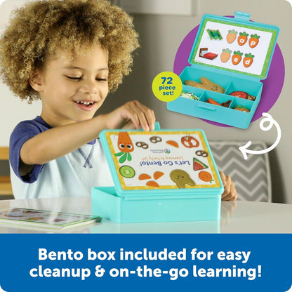 Learning Resources Let's Go Bento! Learning Activity Set, 78 Pieces, Ages 3+, Preschool Learning Activities, Toddler Toys, Learning & Education Toys, Feelings and emotios, fine Motor Skills