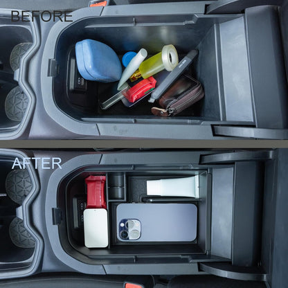 2PCS Center Console Organizer Compatible with 2019-2024 2025 Toyota Rav4 Interior Accessories, Gear Shift Storage Tray Secondary Box Insert Divider