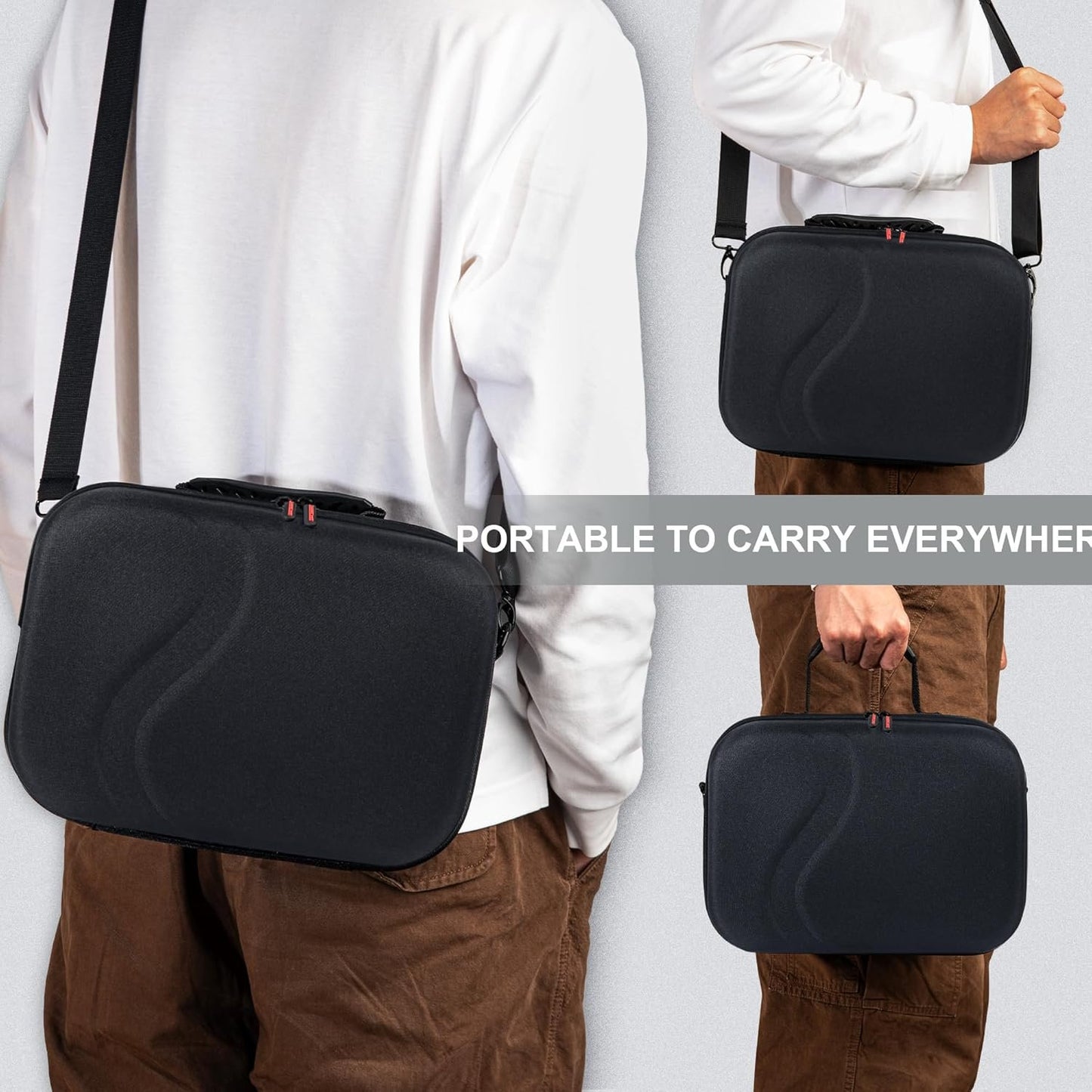 Large Carrying Case for Meta Quest 3S, Hard Travel Case for BOBOVR S3 Pro/Kiwi Design Battery Head Strap, Controllers and Other Accessories, Portable Travel Bag for Oculus Quest 3S/Quest 3, Black