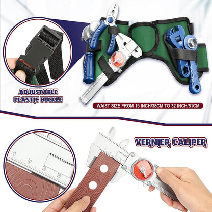 Vanplay 52 PCS Kids Tool Set Pretend Play Construction Toys Kit with Tool Box, Kids Tool Belt, Electronic Toy Drill, for Toddlers Boys Girls Ages 3 4 5 6 7 Years Old