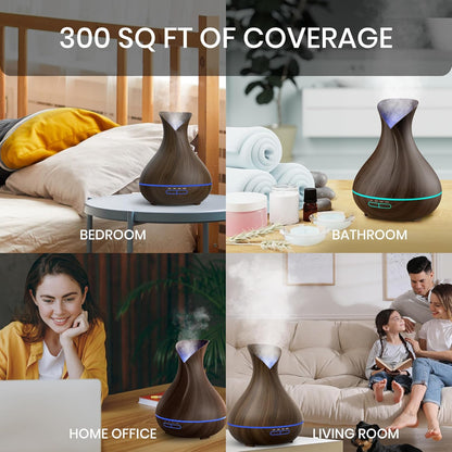 2.5L Top Fill Humidifier & Essential Oil Diffuser Bundle– Create a Peaceful Atmosphere with Cool Mist & Aromatherapy – Quiet Operation and Auto Shut-Off