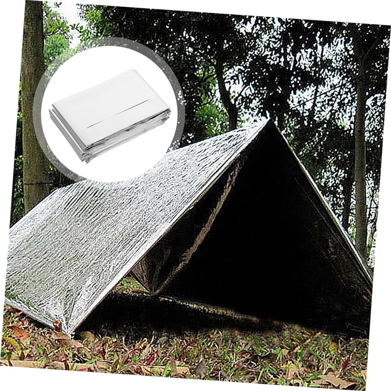 Generic 6Pcs Emergency Survival Blanket Portable Insulation Outdoor Camping Blanket Reflective Design for Protection for Hiking Marathons and Emergencies