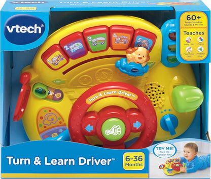 VTech Turn and Learn Driver - Role Play Educational Driver Toy -166600 - Yellow