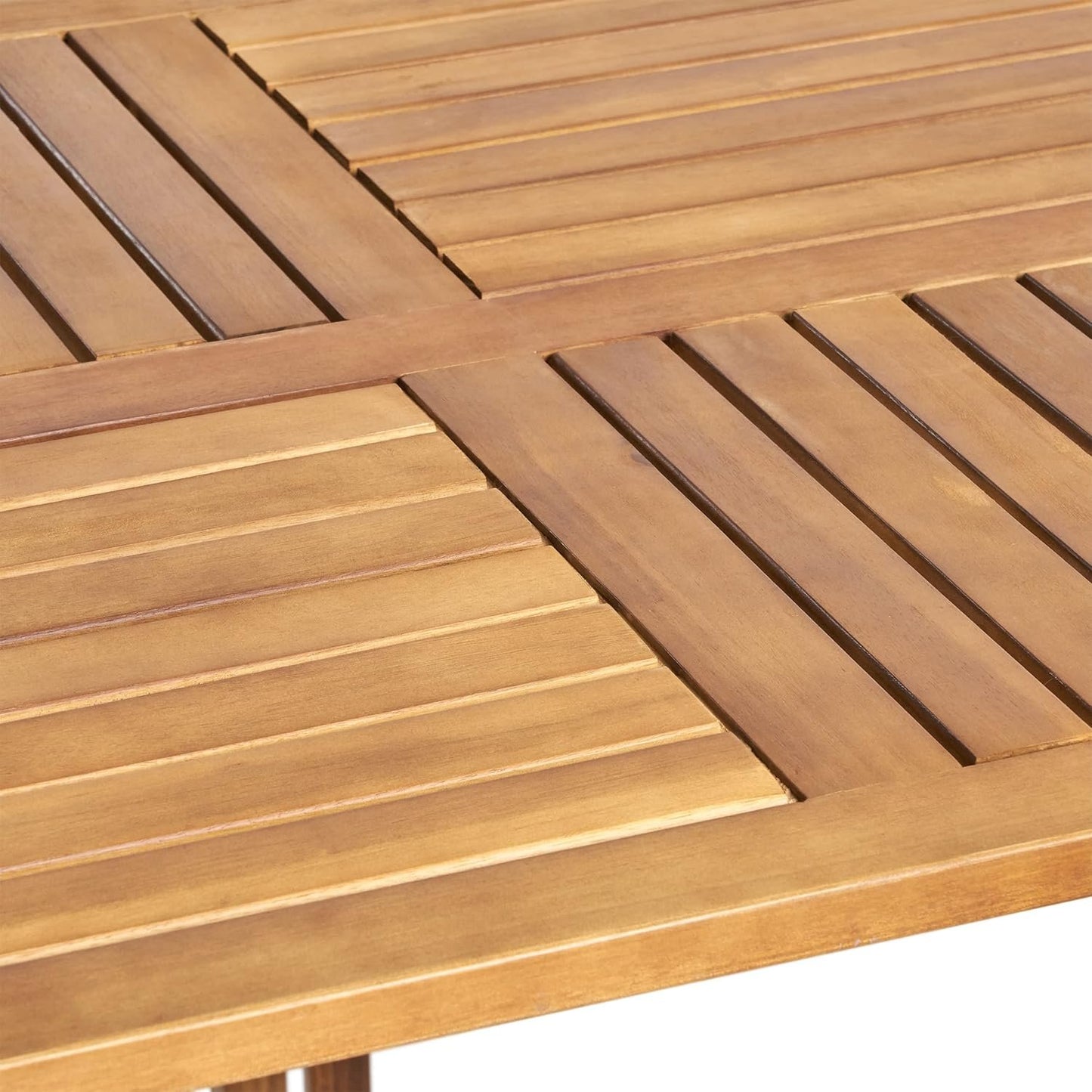 Great Deal Furniture 298194 Hestia Teak Finish Acacia Wood Rectangular Dining Table, Natural Staine