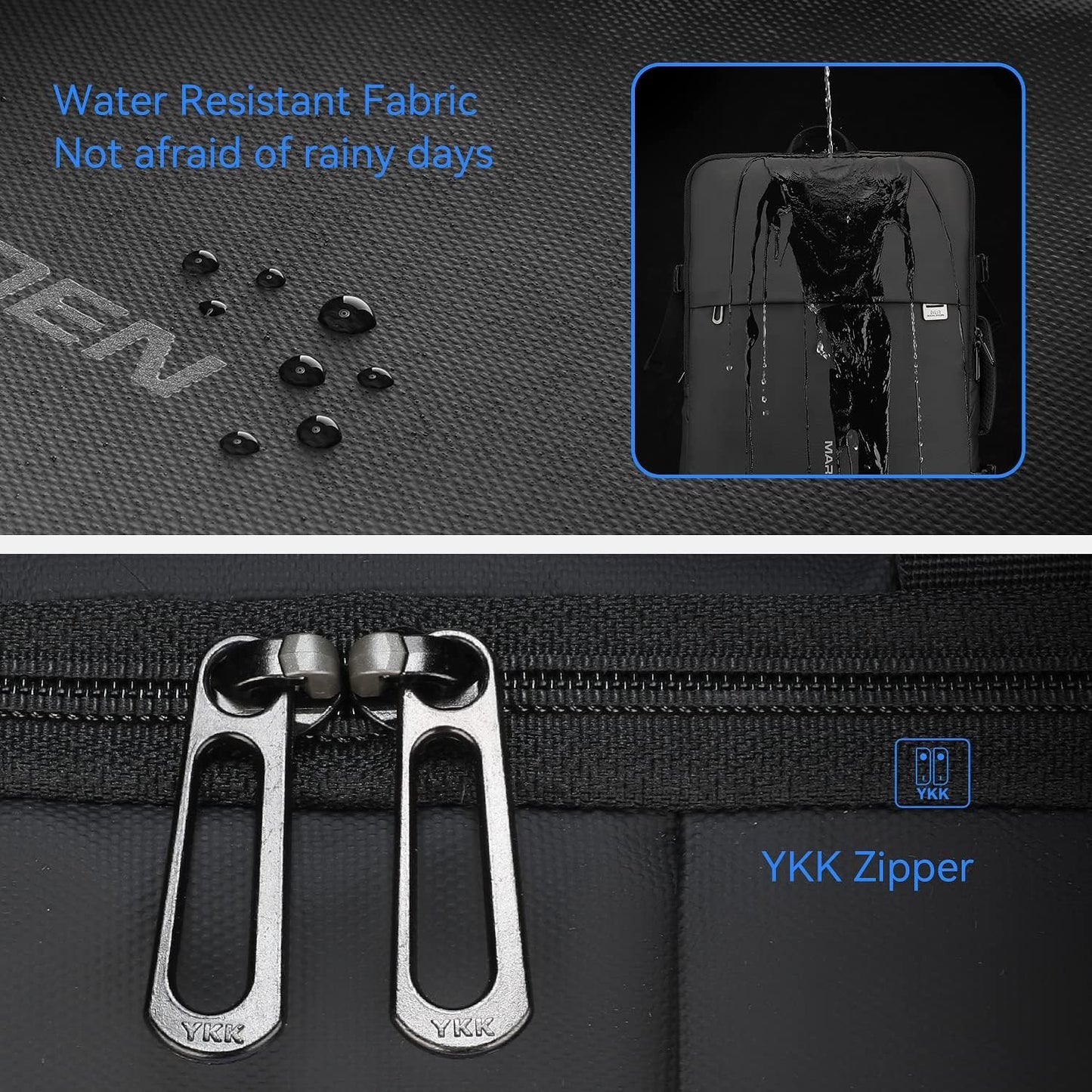 Mark Ryden 23L/40L Business Carry-on Travel Backpack, Lightweight Flight-Approved Expandable Weekender Bag with USB Charging Port fit 17.3 Laptop