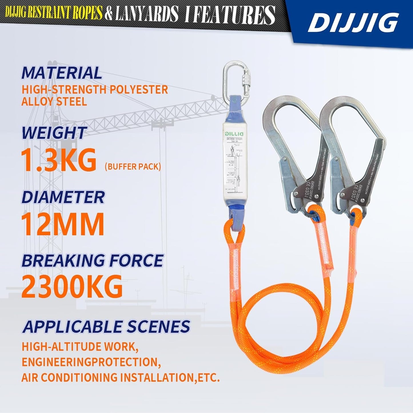 DIJJIG safety harness fall protection harness roofing harness construction harness construction harnessANSI/ASSP Compliant