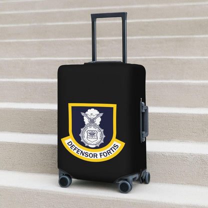 CRJSNYEAG USAF Security Forces Luggage cover Protective cover Anti-scratch luggage cover Fits 18-32 inch luggage, Black, X-Large