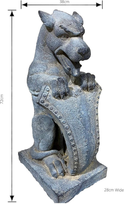 Statue Canine Dog Sculpture Figurine Garden Decor Home 38x28x72cm high