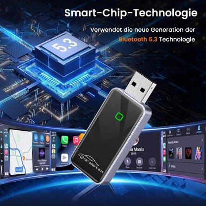 Wireless CarPlay Adapter for iPhone and Android, Stable Fast Mini Carplay Wireless Adapter, Plug and Play, Stable Car Control & No Delay,Mini Edition,Equipped with Bluetooth 5.3 and Dual-Band WiFi