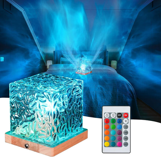 UZIMOO Northern Lights Lamp, Ocean Wave Projector Light with 16 Colors, 30 Lighting Modes Aurora Light Projector for Kids, Star Light Projector with Remote Control for Bedroom Party Office Game Rooms