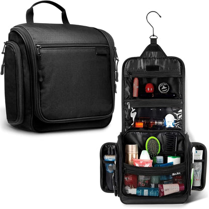 YChoolco Travel Toiletry Bag for Men & Women Large Hanging Toiletry Organizer Waterproof Hygiene Bag with Metal Swivel Hook for Toiletry