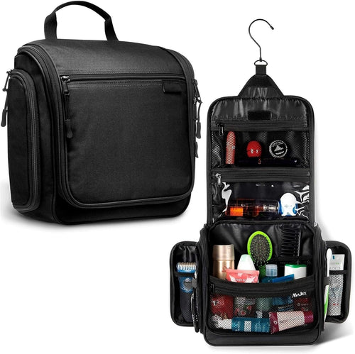 YChoolco Travel Toiletry Bag for Men & Women Large Hanging Toiletry Organizer Waterproof Hygiene Bag with Metal Swivel Hook for Toiletry