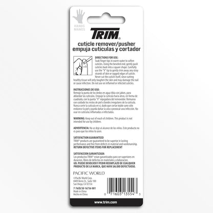 Trim Cuticle Pusher and Remover - Dual-Ended Cuticle Trimmer Tool for Manicures and Pedicures – Ergonomic Design with Non-Slip Grip – Nail Care Essential